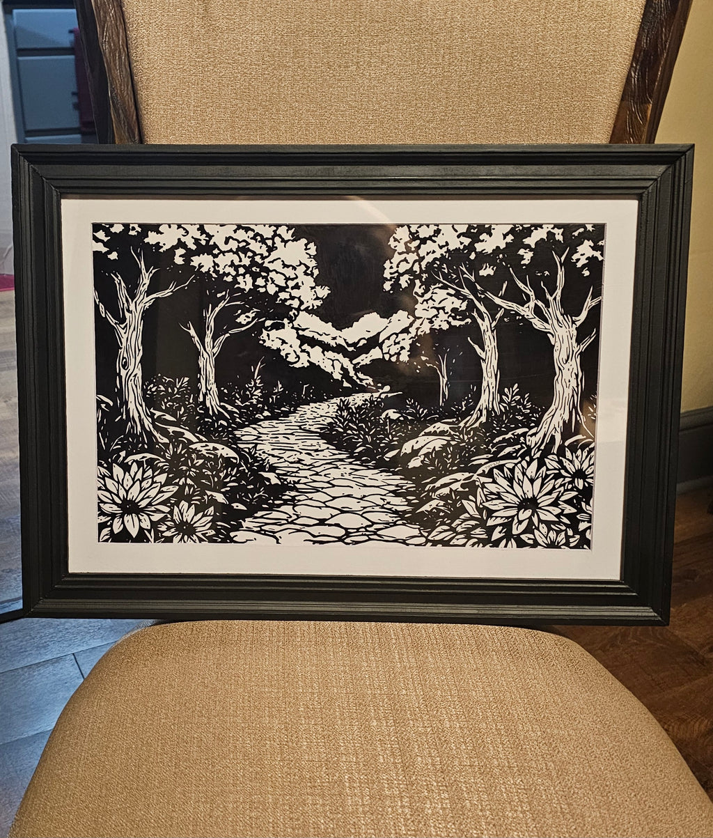 Secluded Pathway Original Ink Illustration