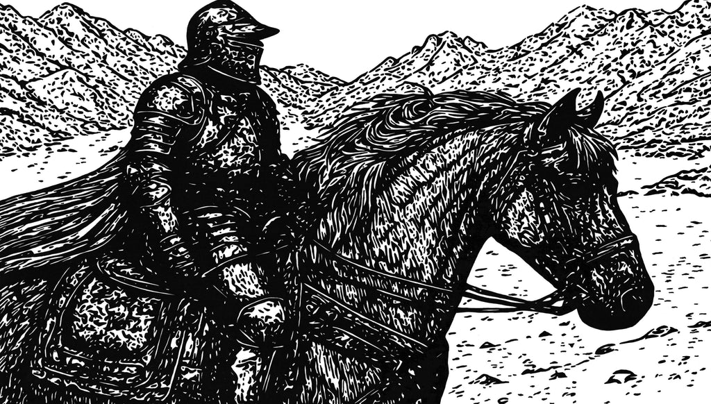 Knight Errant Original Ink Illustration