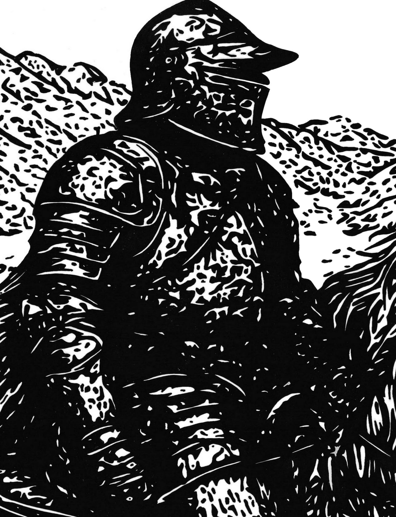 Knight Errant Original Ink Illustration